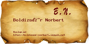 Boldizsár Norbert névjegykártya