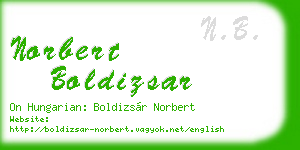 norbert boldizsar business card